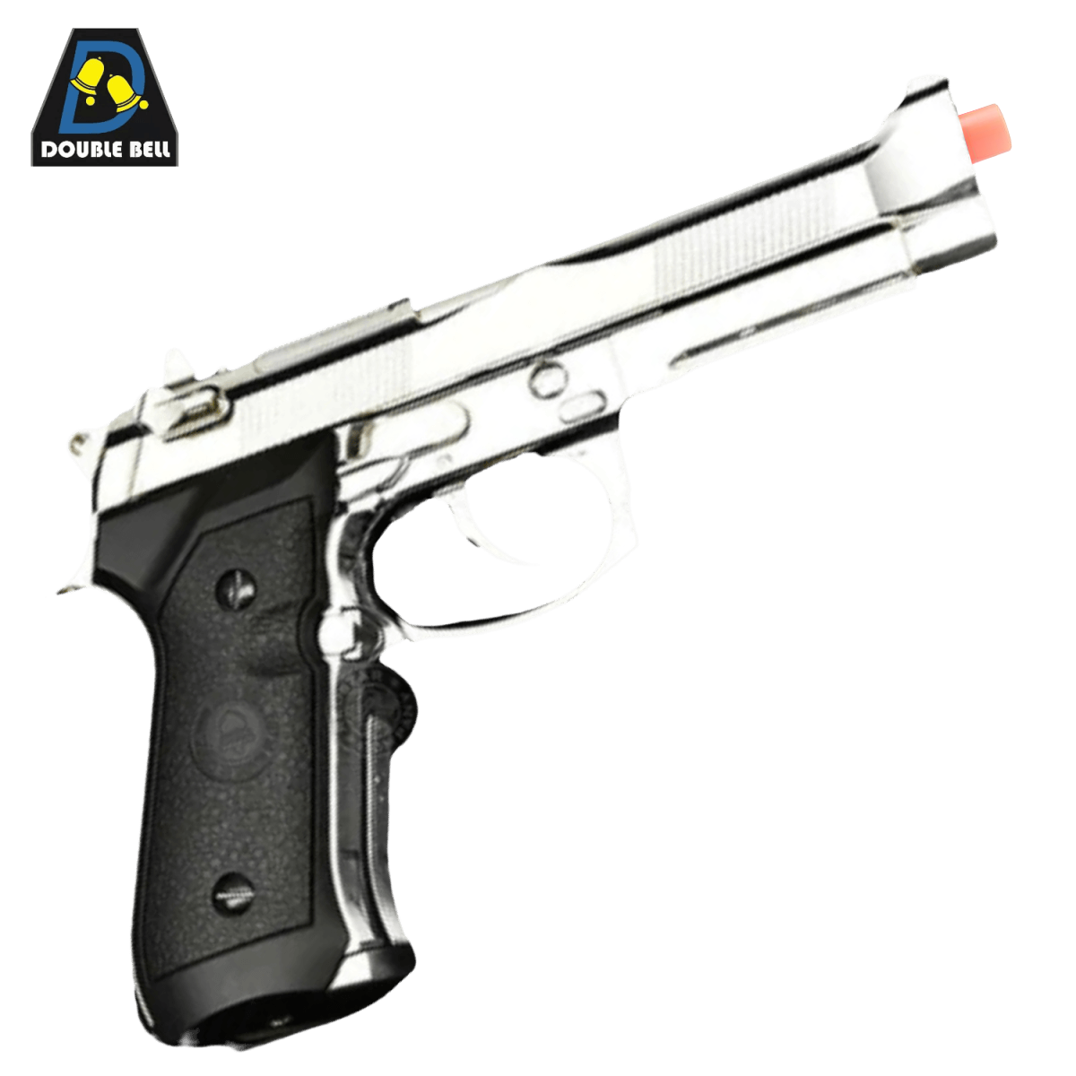 DOUBLE BELL Beretta M92 Gelsoft Gas Blow Back Gel Blaster - Silver - Tactical Edge Hobbies