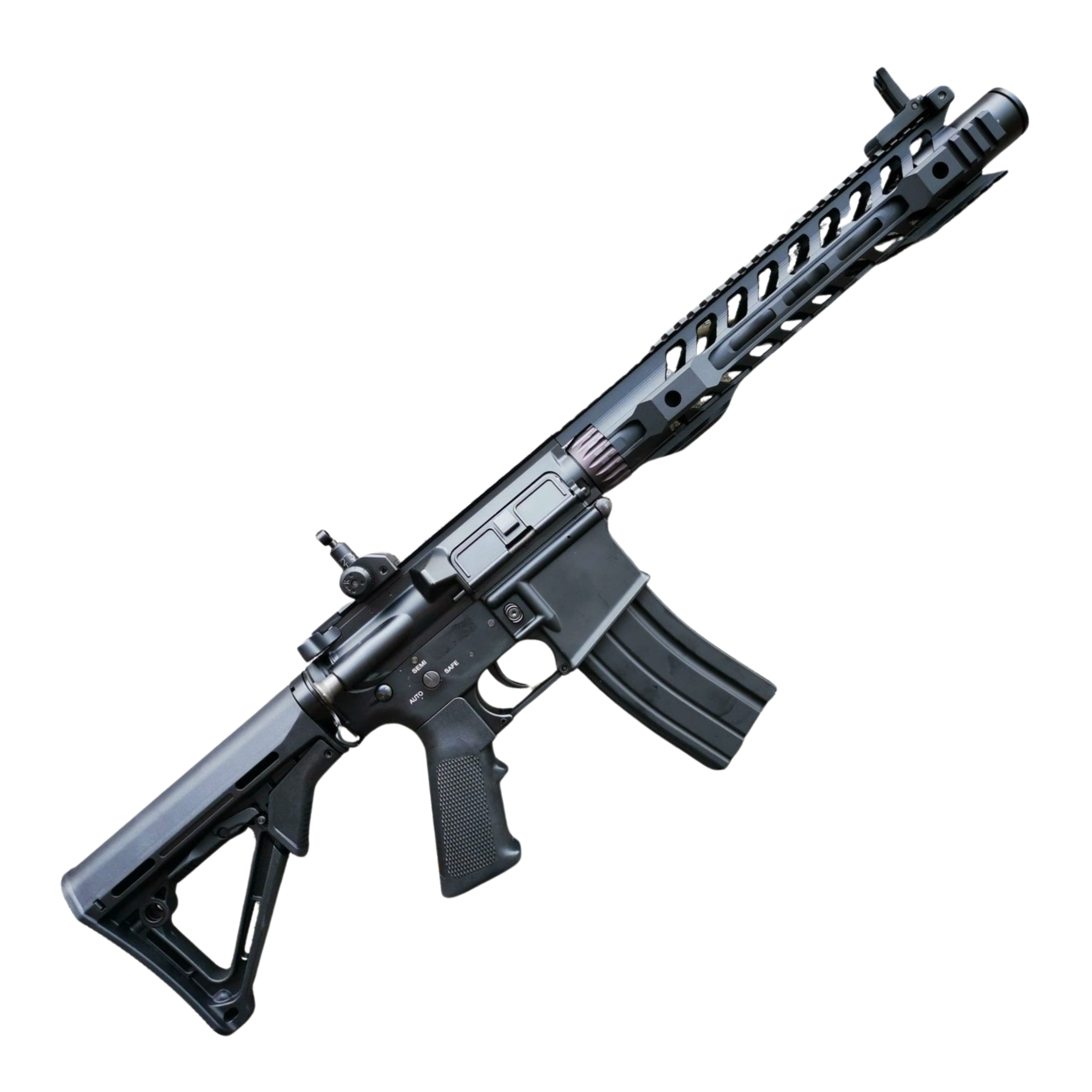 Double Bell M4 12" Skeletonized Handguard AEG Gel Blaster - Black