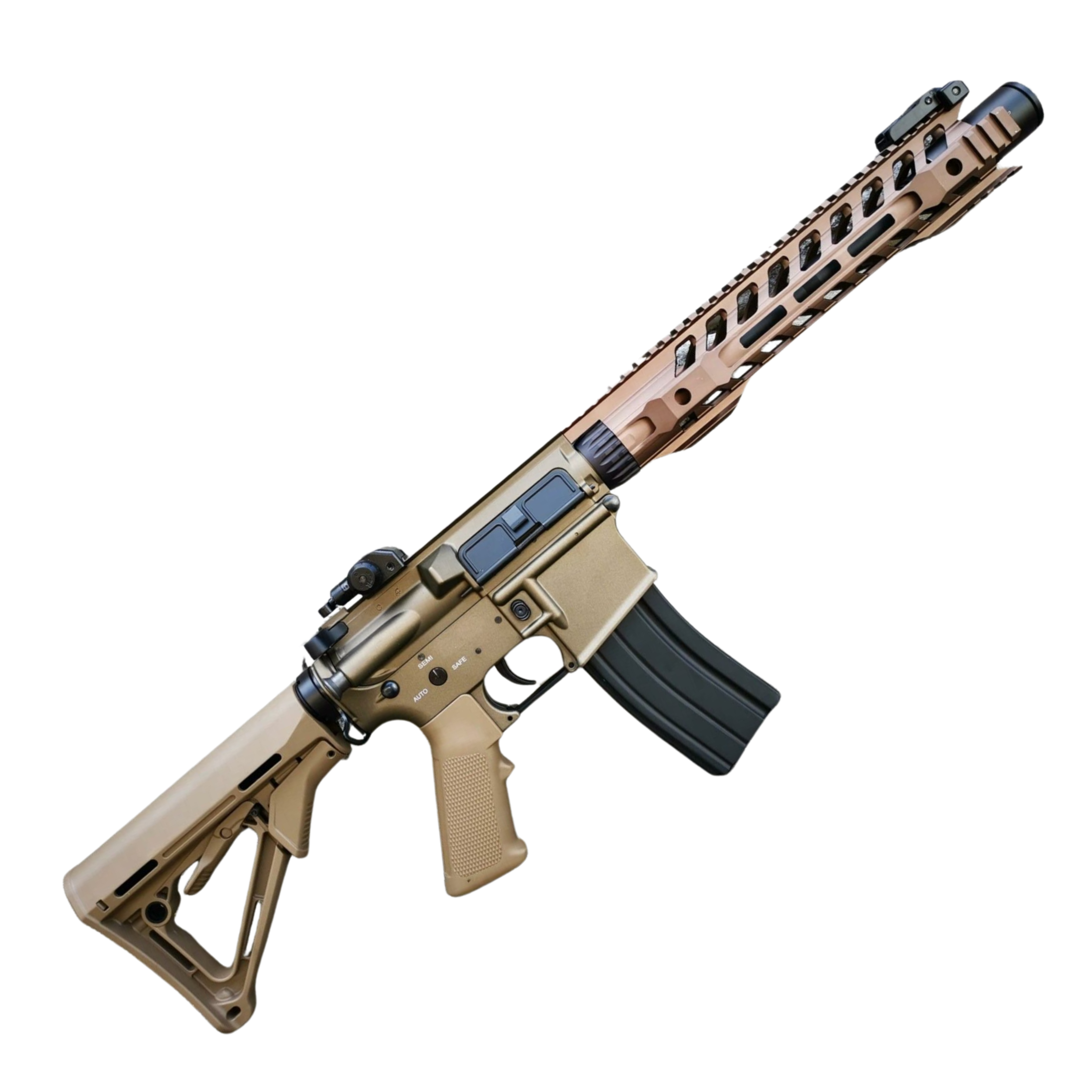 Double Bell M4 12" Skeletonized Handguard AEG Gel Blaster - Tan