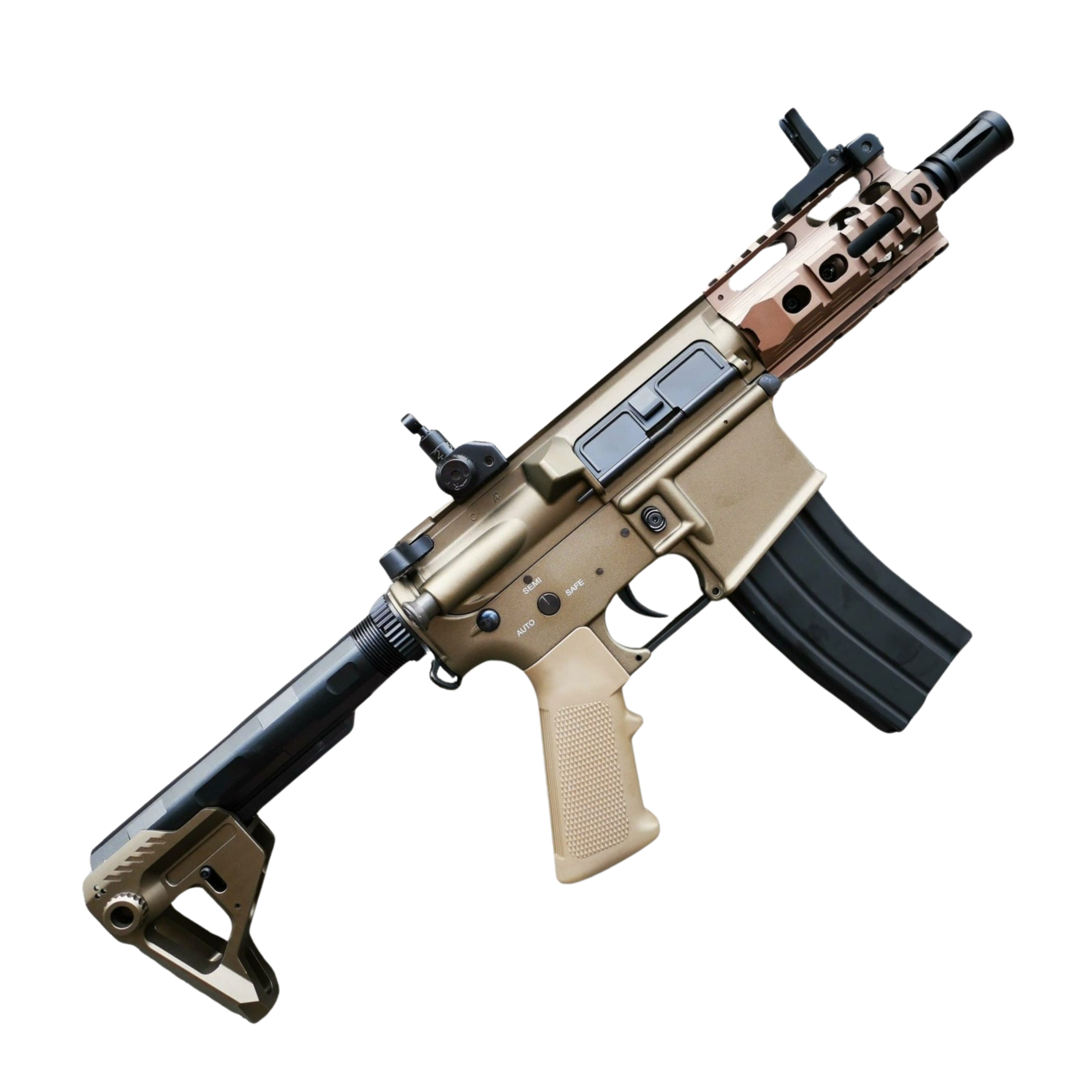 Double Bell M4 Pistol AEG Metal Gel Blaster - Tan