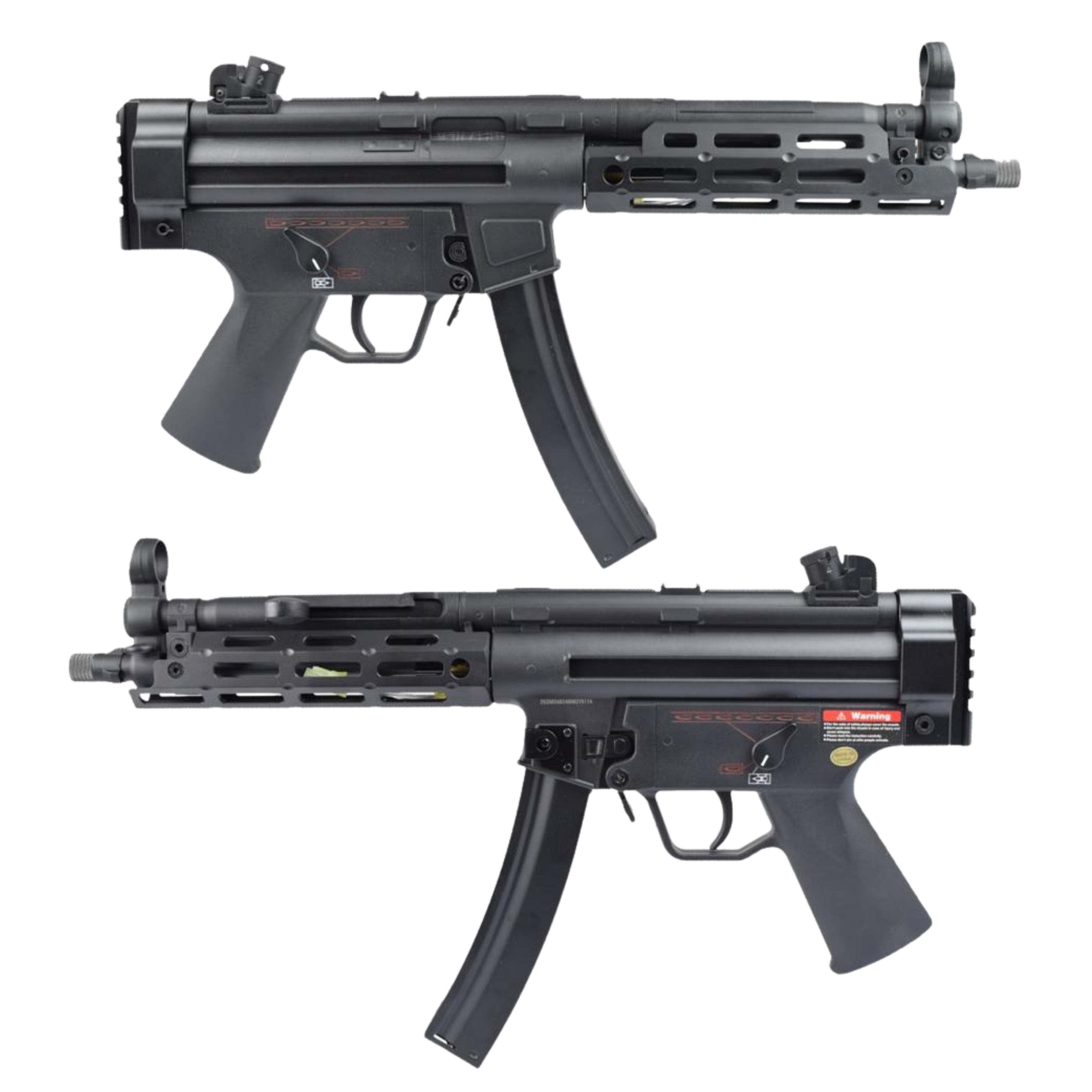 Golden Eagle MP5 M-LOK SMG Gel Blaster with Picatinny Rail Stock Adapter
