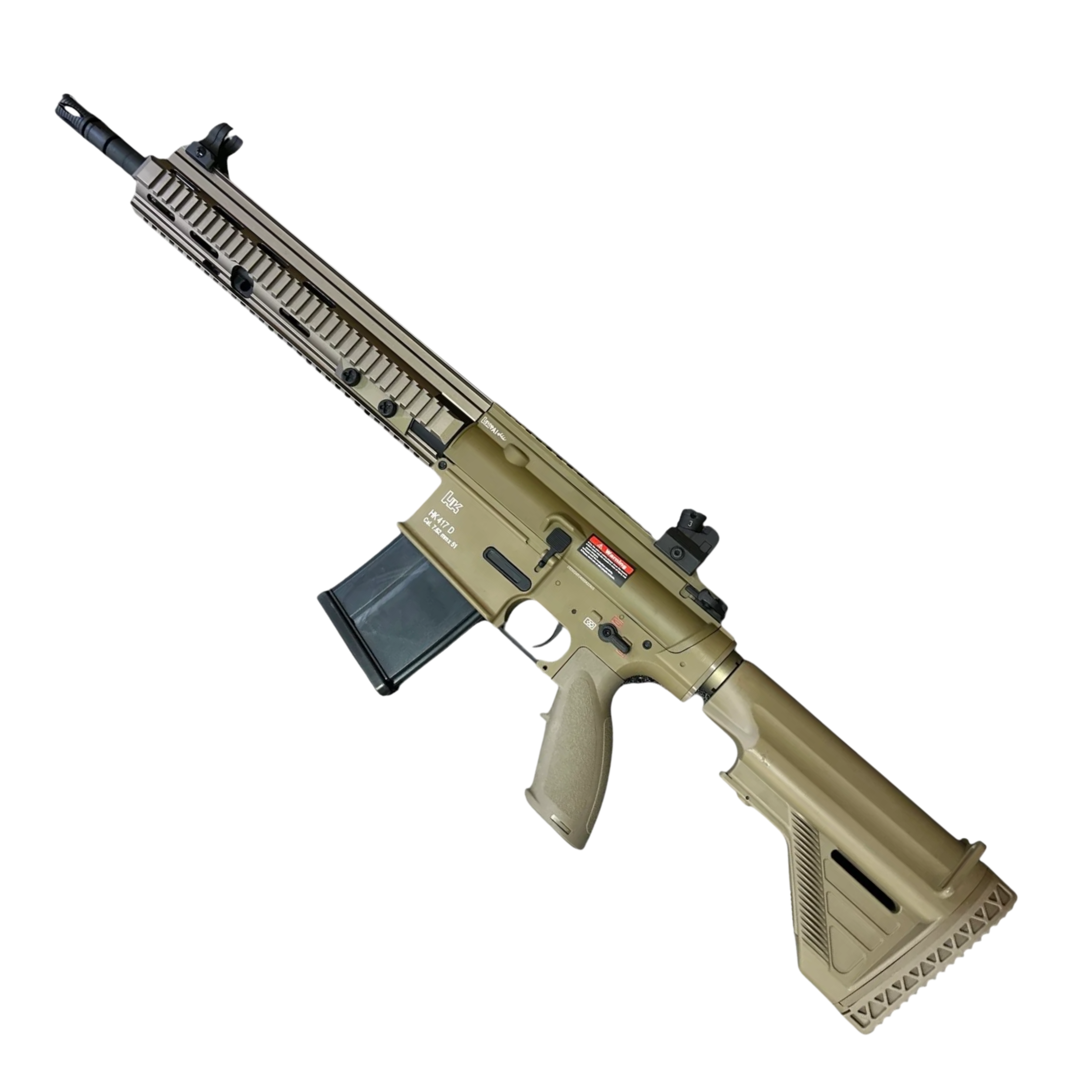 Golden Eagle HK417D Gel Blaster AEG Rifle w/12” Handguard - Tan