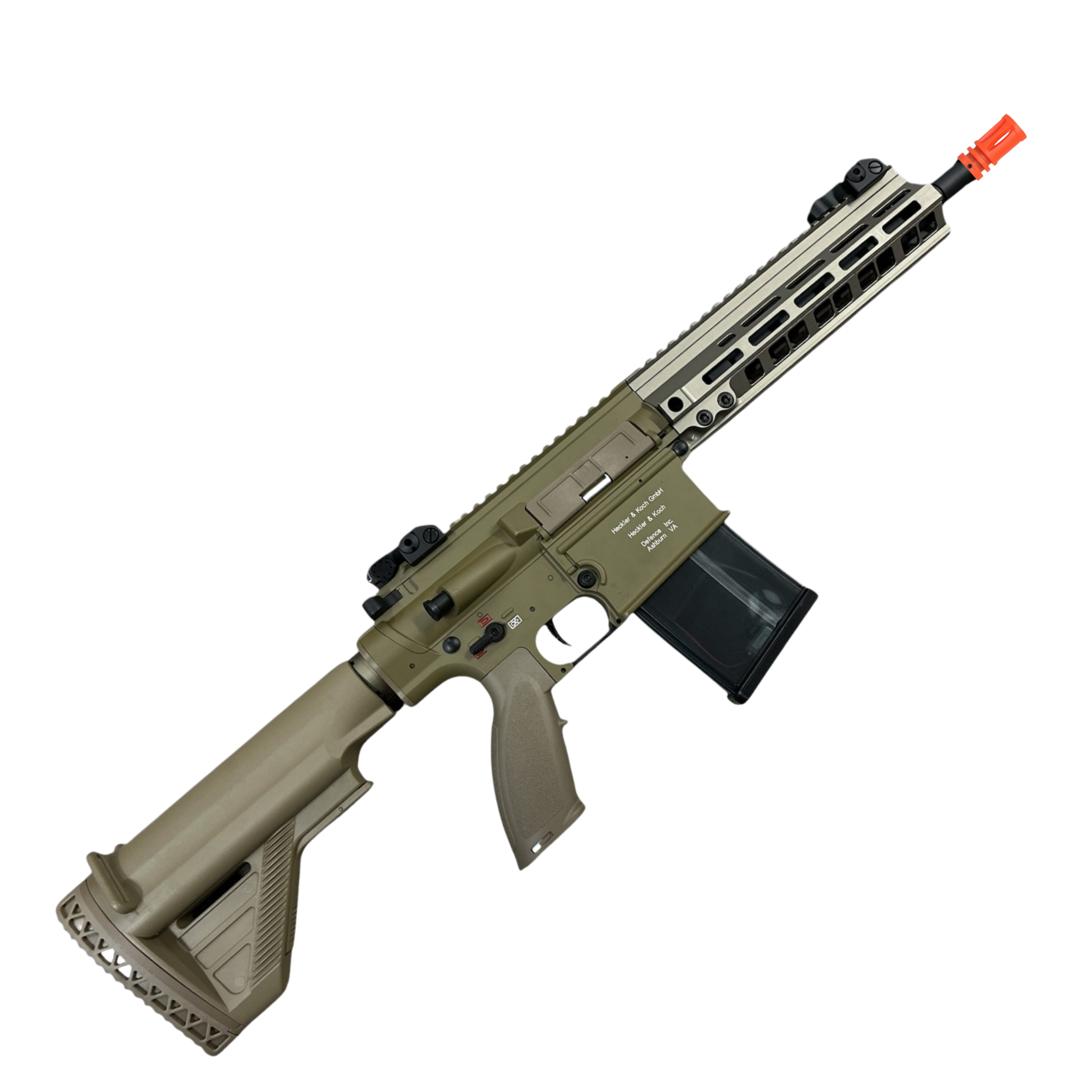 Golden Eagle HK417D Gel Blaster AEG Rifle w/9” Handguard - Tan