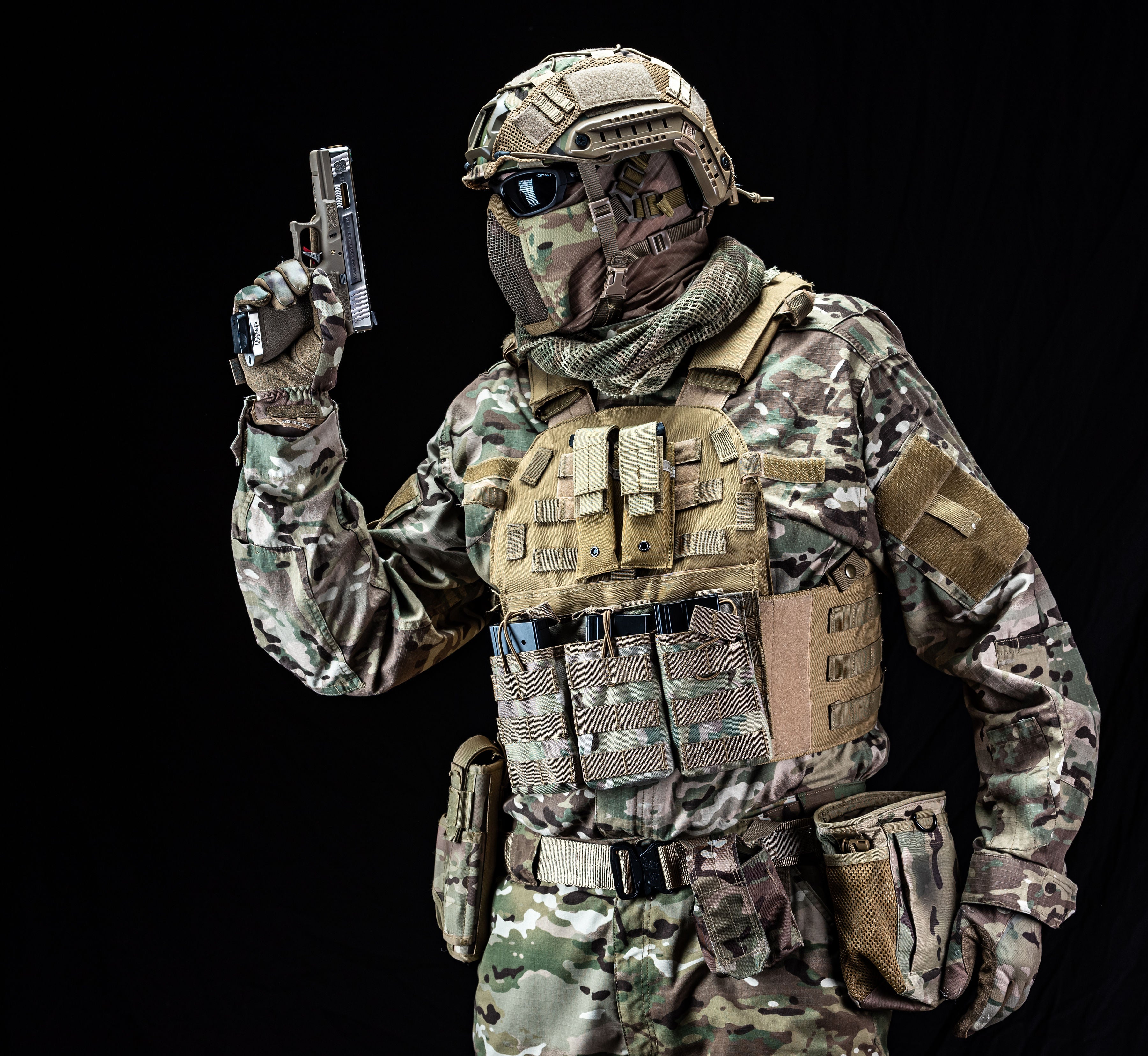 Tactical Edge Hobbies Pre Order Tactical Guy with Gel Blaster Gas Blow Back GBB Pistol in Multicam
