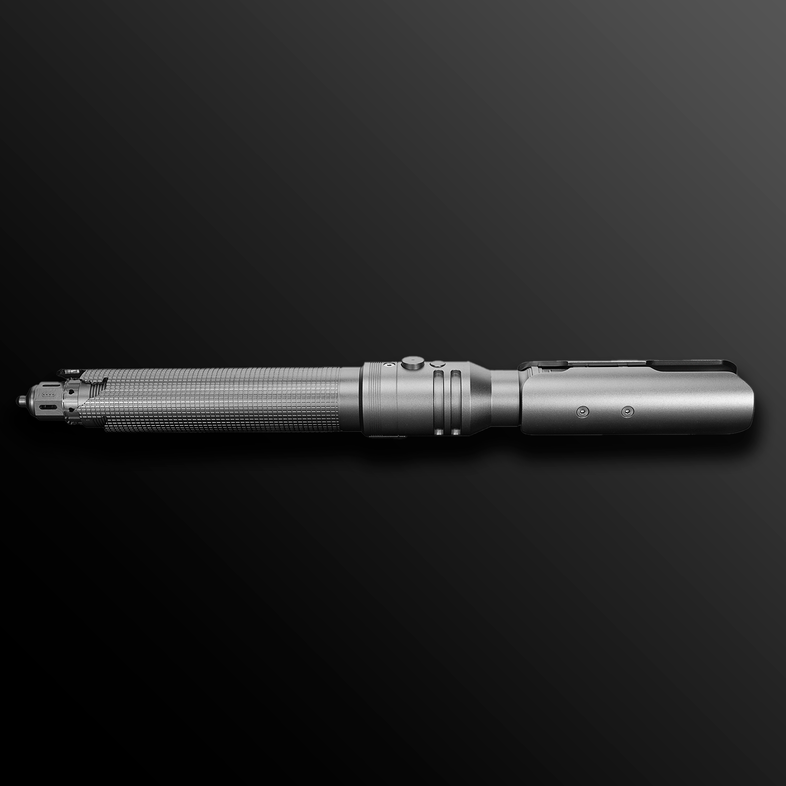 Dual-bladed custom blue lightsaber with detailed hilt – Battle Sabers