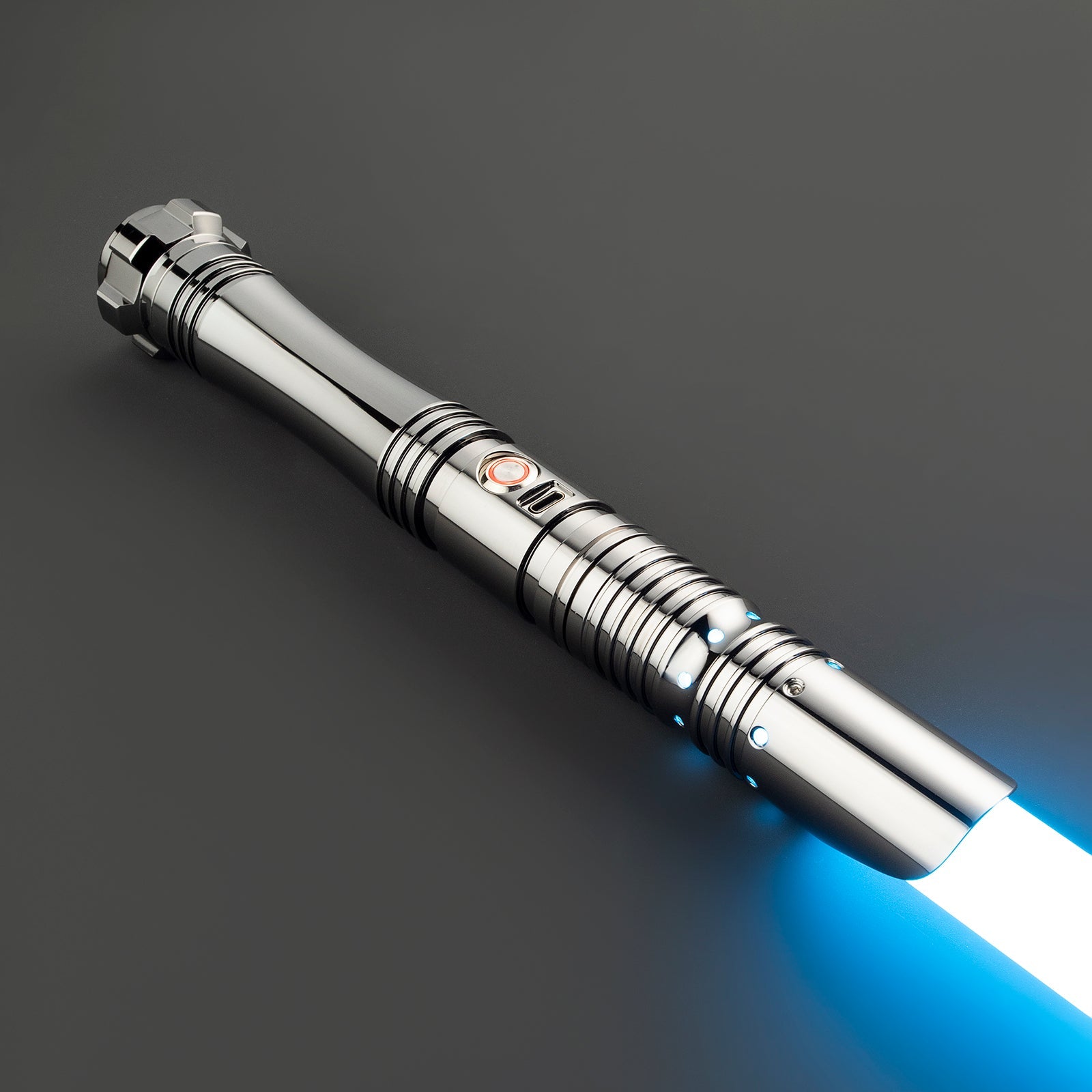Lodaka Light Saber glowing brightly in a dark setting - Battle Sabers