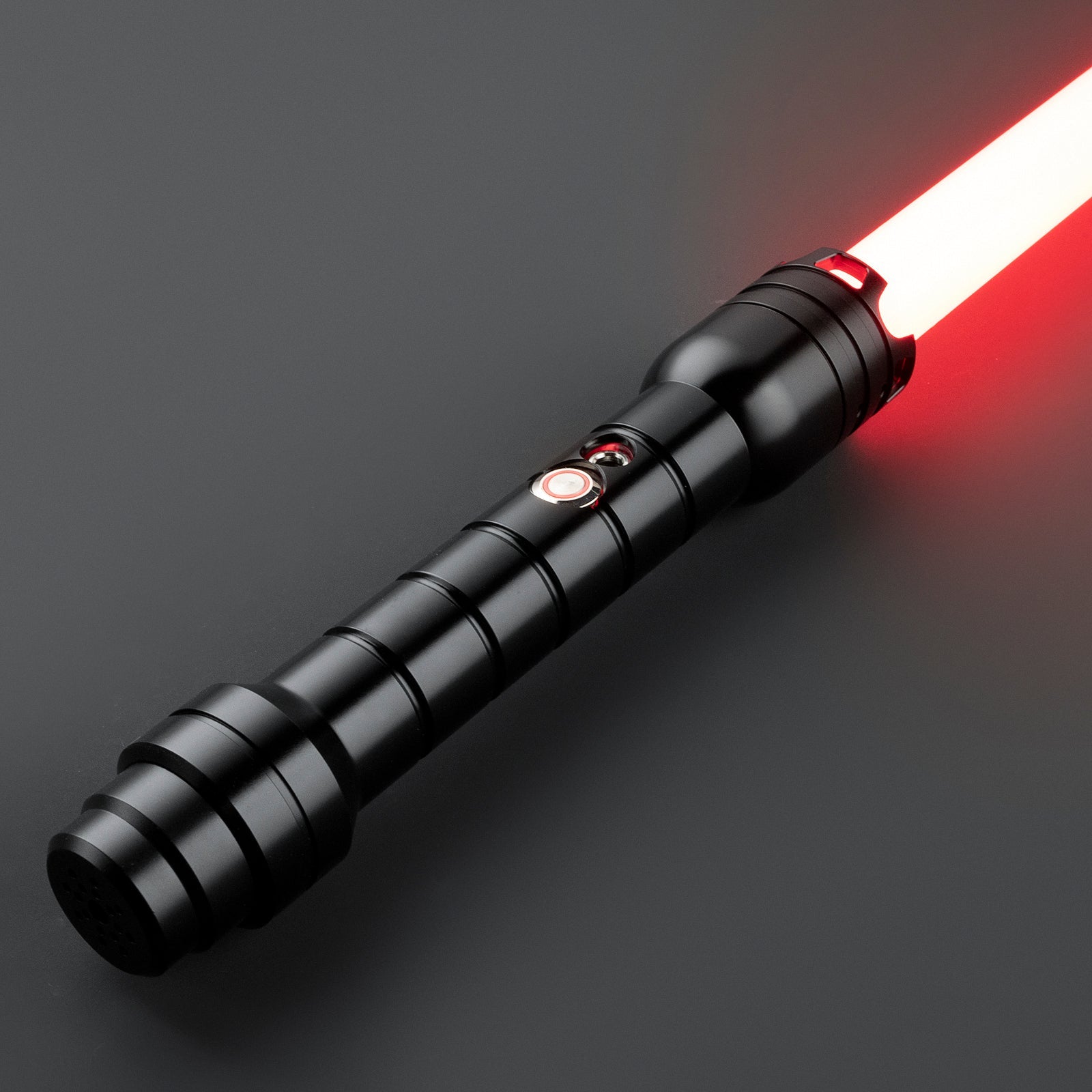 Pax Light Saber glowing brightly in a dark setting - Battle Sabers