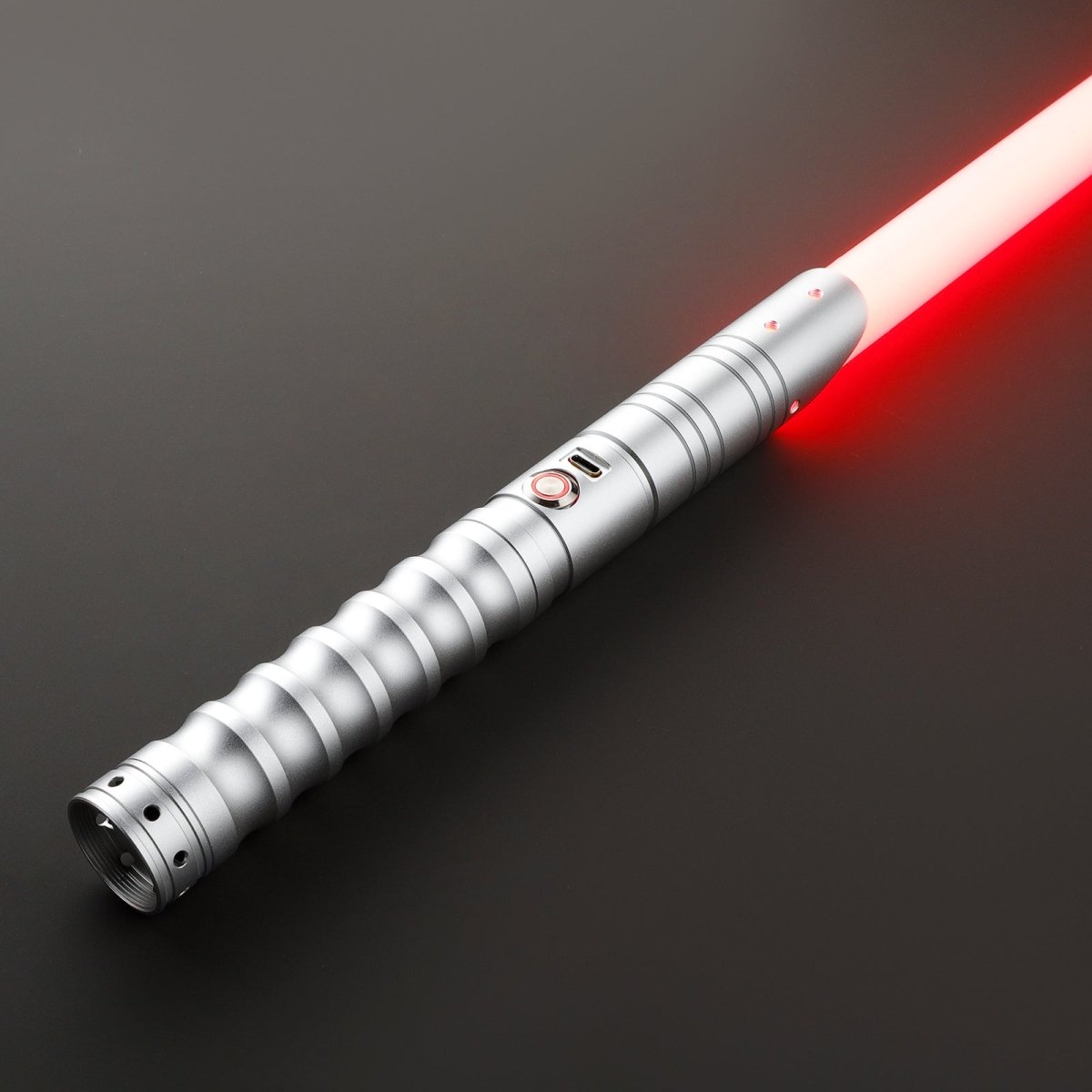 Commander Light Saber showcasing a metallic silver finish - Tactical Edge Hobbies