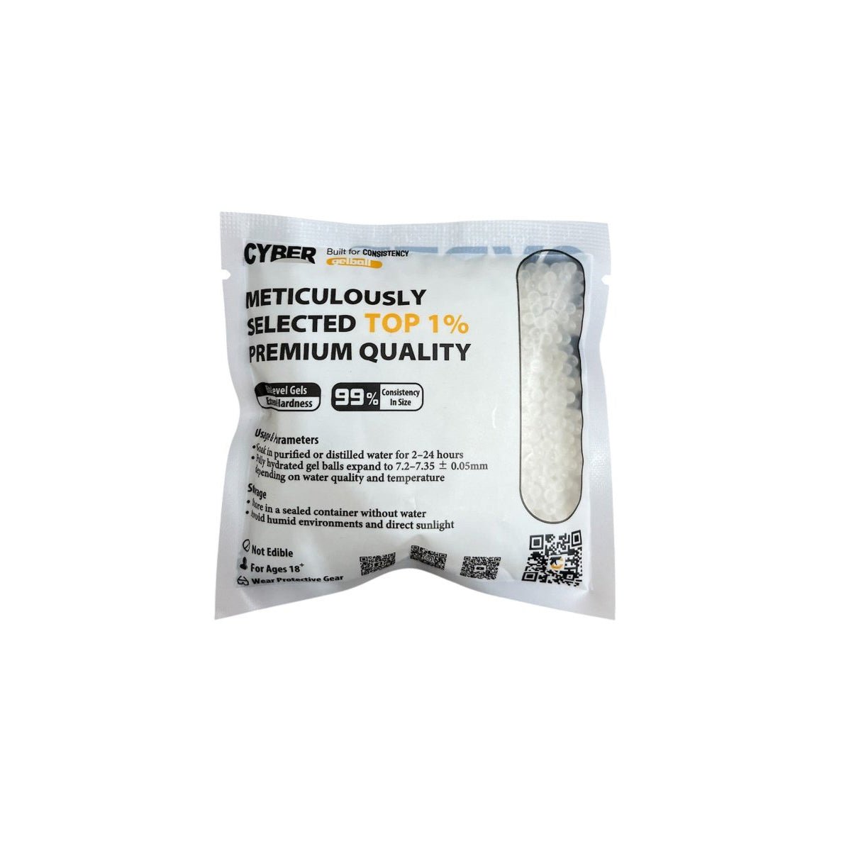 Ultra Hard Cyber 99% Gel Balls for Blasters - Tactical Edge Hobbies