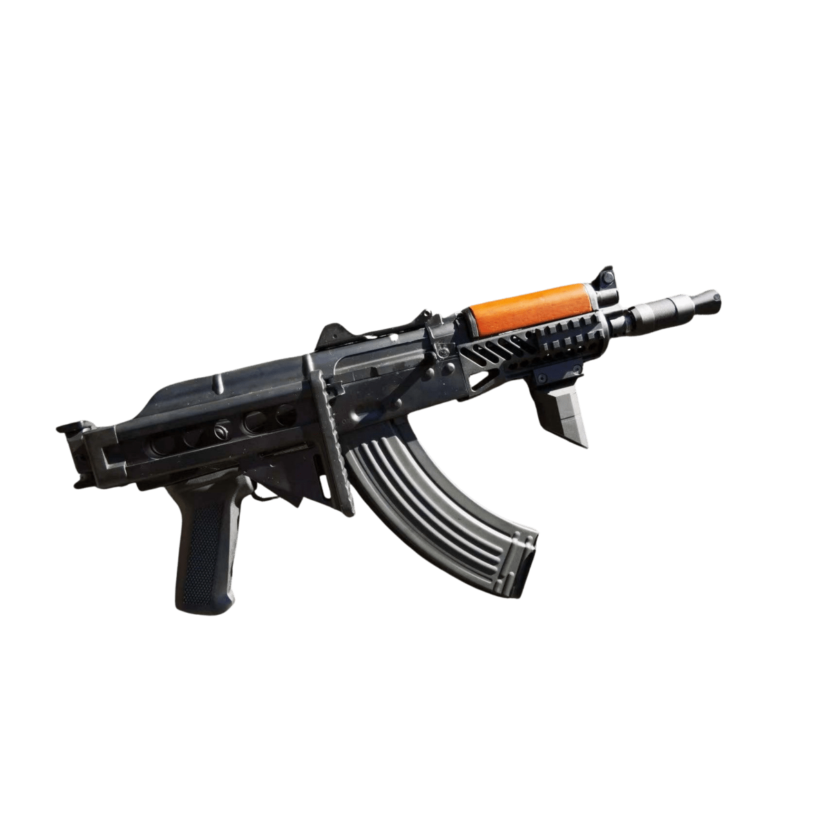 Double Bell AK74U tactical AEG gel blaster wood furniture - Tactical Edge Hobbies
