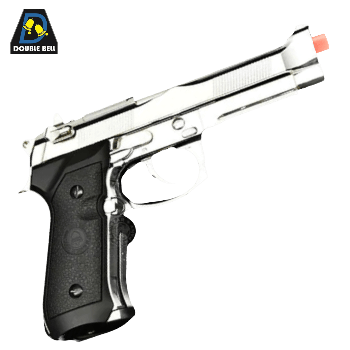 DOUBLE BELL Beretta M92 Gelsoft Gas Blow Back Gel Blaster - Silver - Tactical Edge Hobbies