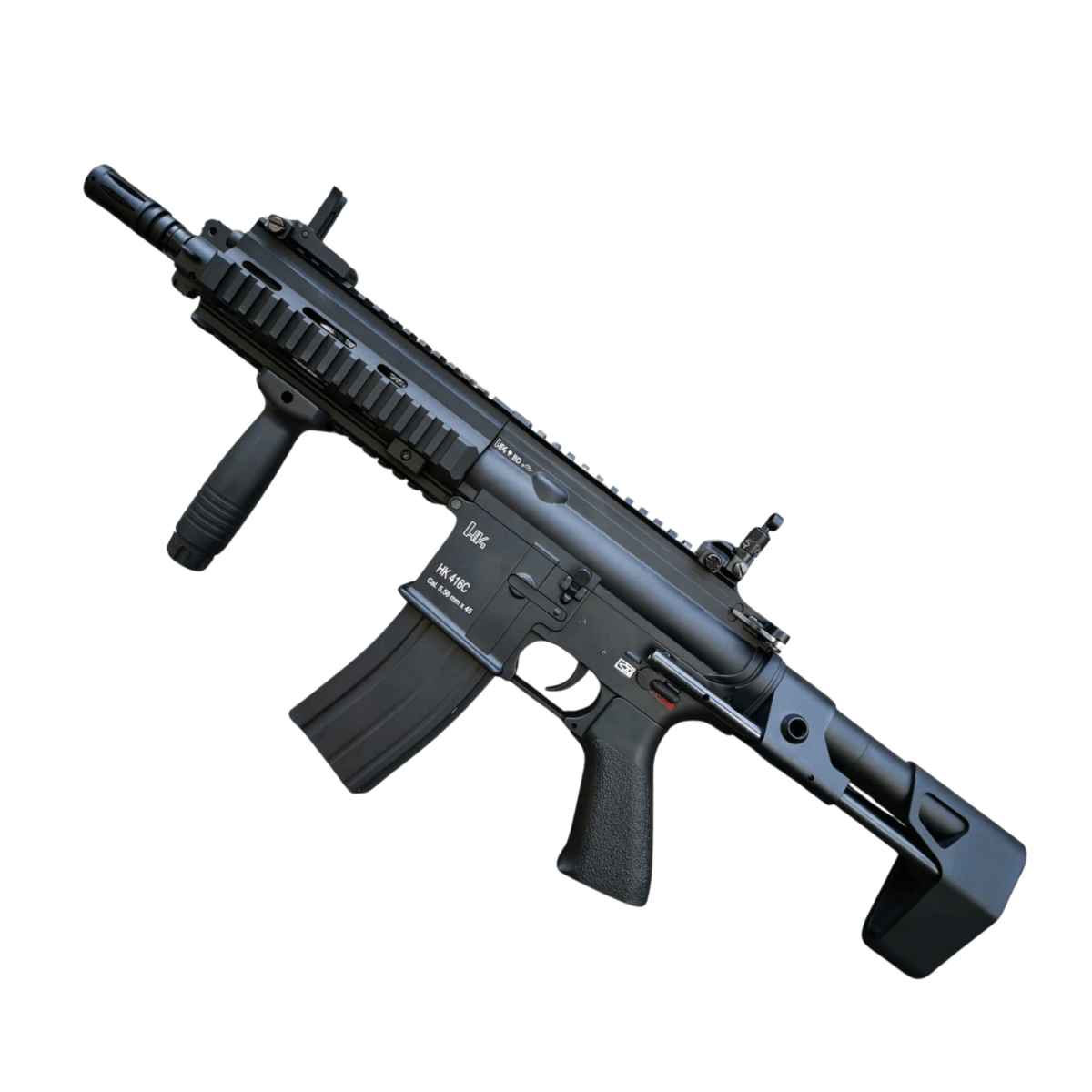 Double Bell HK416C Engraved Metal Gel Blaster - Black