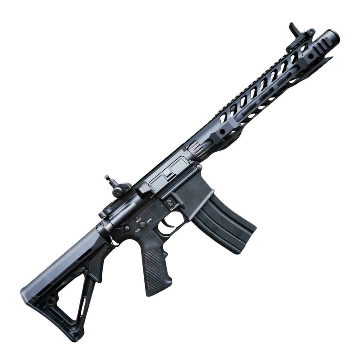 Double Bell M4 12" Skeletonized Handguard AEG Gel Blaster - Black
