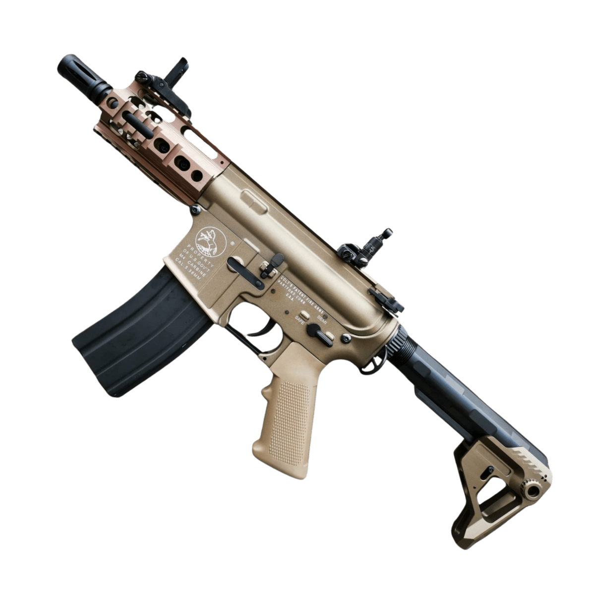 Double Bell M4 CQB AEG Metal Gel Blaster - Tan