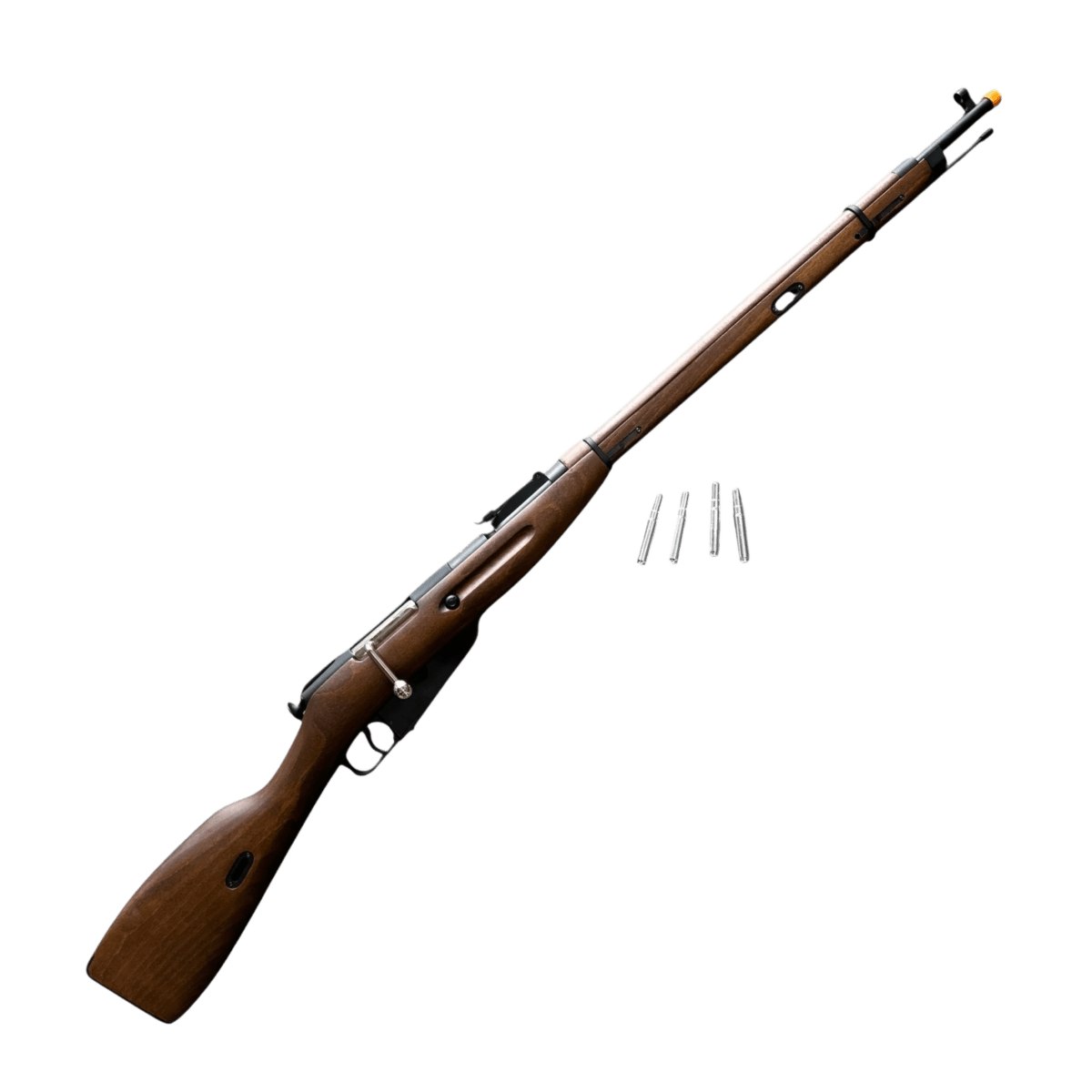 Double Bell Mosin Nagant shell ejecting spring powered gel blaster metal and real wood - Tactical Edge Hobbies