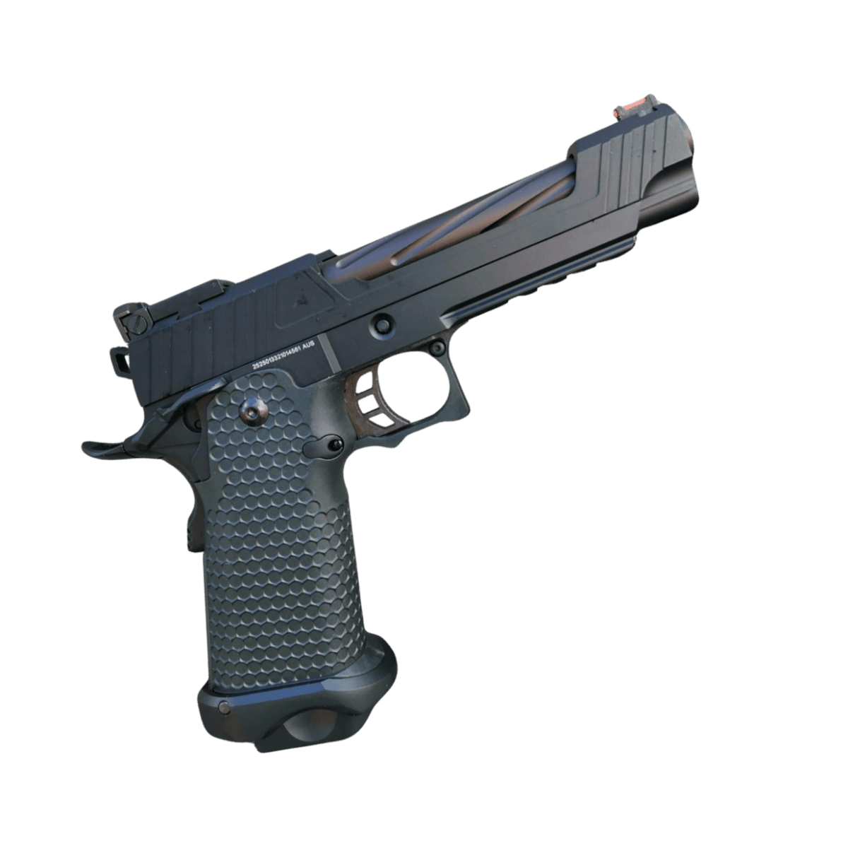 Golden Eagle 3402 Metal GMX Hi-Capa 5.1 Gas Blow Back Gel Blaster - Black/Sand Barrel