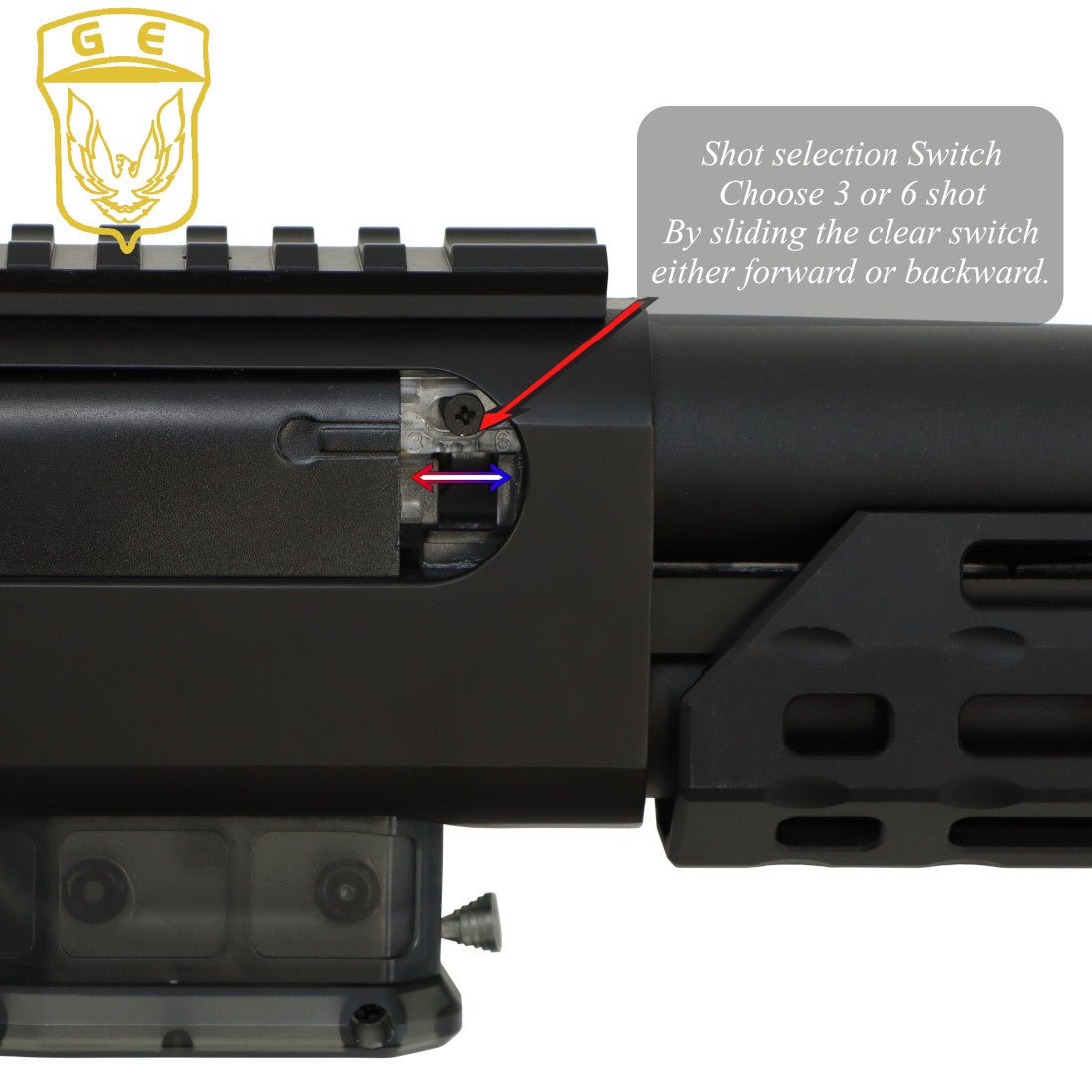 M870 GEL8885RW Golden Eagle gas shotgun gel blaster - Tactical Edge Hobbies