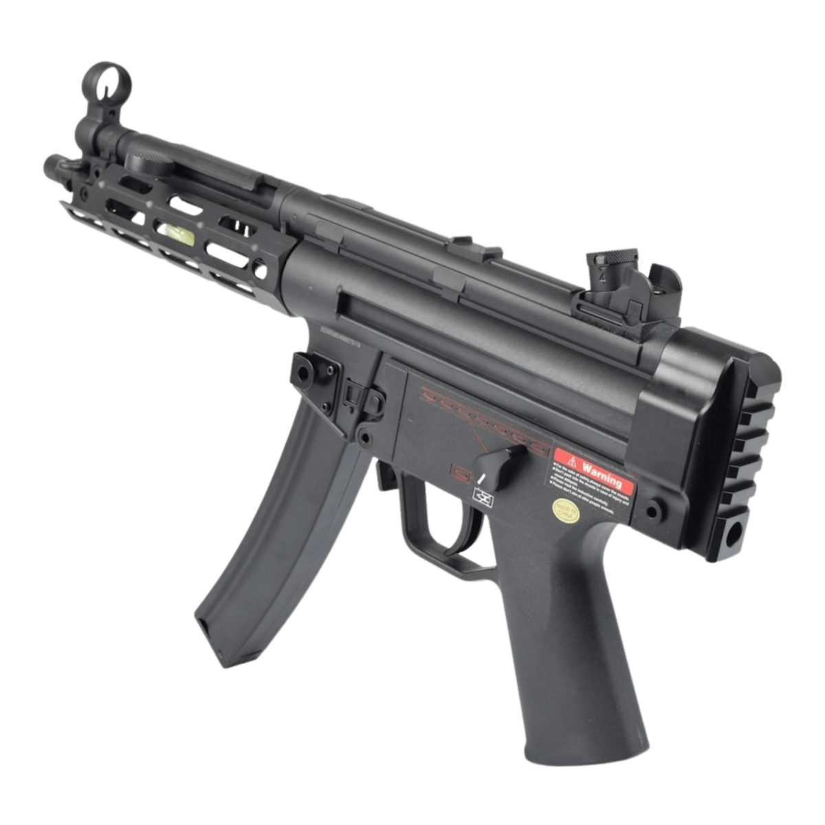 Golden Eagle MP5 M-LOK SMG Gel Blaster with Picatinny Rail Stock Adapter