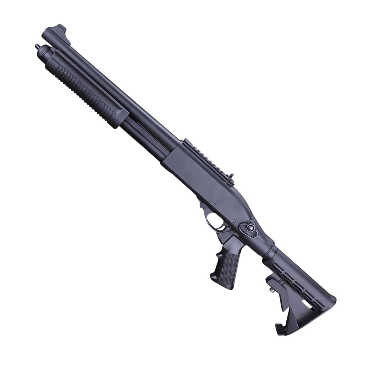 Type 870 gas powered railed shotgun gel blaster by Golden Eagle - Tactical Edge Hobbies