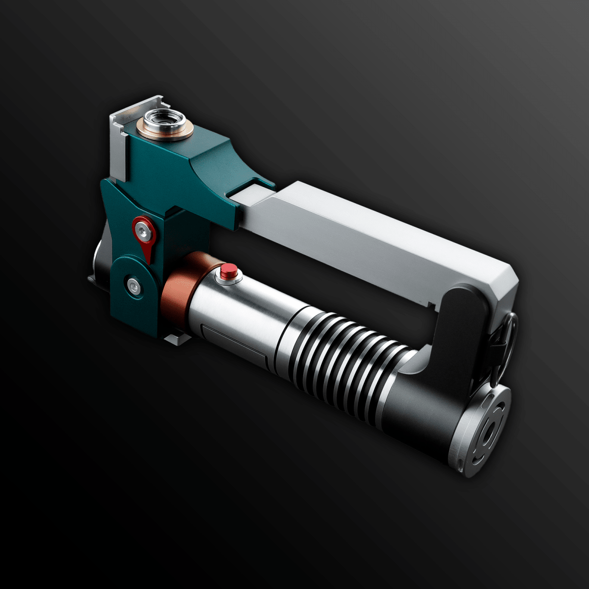 Custom blaster hilt lightsaber glowing blue – Battle Sabers