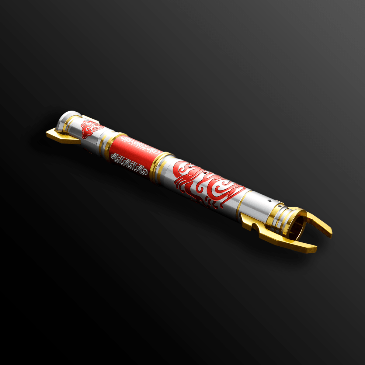 Nobushia Warrior lightsaber with glowing red blade – Battle Sabers
