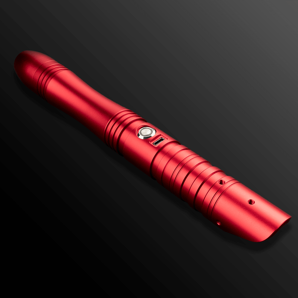 Jovian Light Saber glowing fiercely in mid-swing - Tactical Edge Hobbies