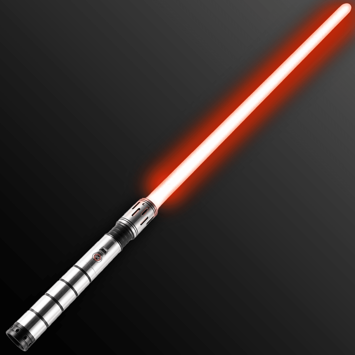 Knight Light Saber glowing brightly in a dark setting - Tactical Edge Hobbies