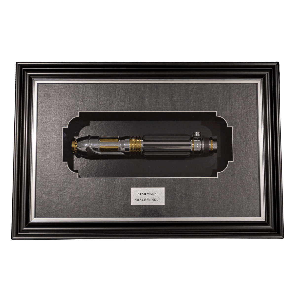 Master Mace Windu Lightsaber Framed Memorabilia Star Wars - Tactical Edge Hobbies