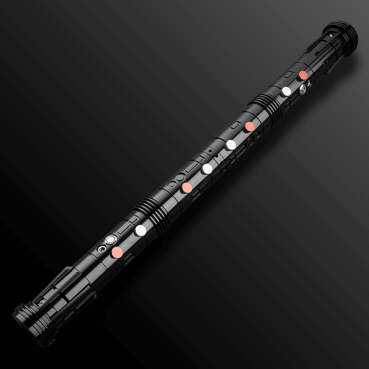 Side view of Maul Themed Light Saber with a dark, metallic hilt - Battle Sabers