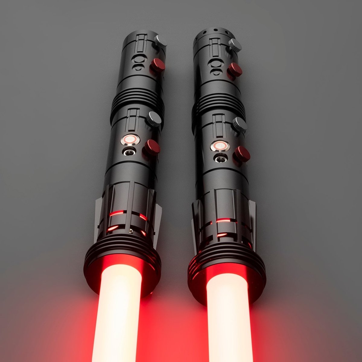 Maul Themed Light Saber glowing intensely with vibrant red light - Battle Sabers