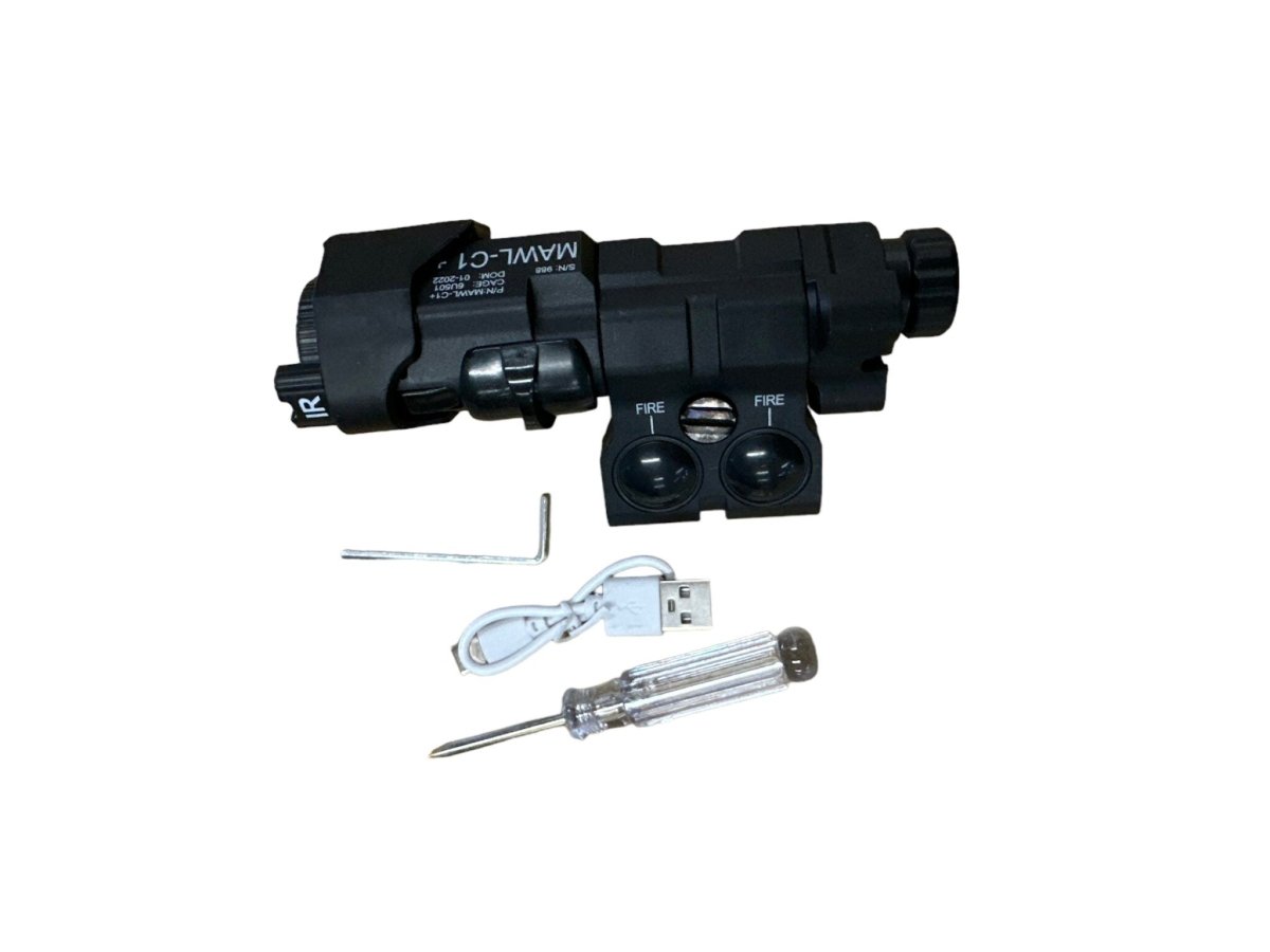 MAWL-C1 gel blaster laser module with flashlight - Tactical Edge Hobbies