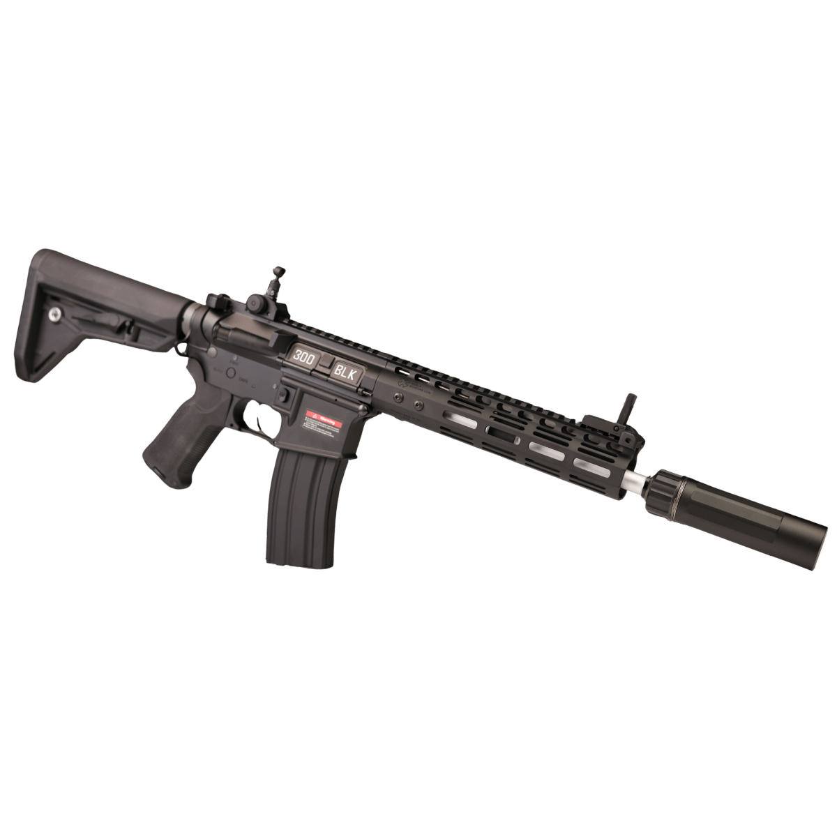 Black Noveske N4 DEVGRU tactical gel blaster suppressor setup - Tactical Edge Hobbies
