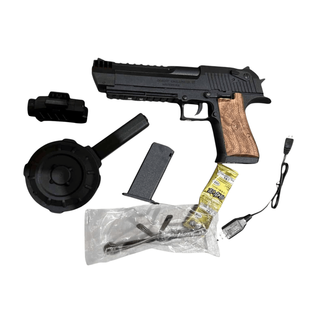 Desert Eagle nylon electric gel blaster dual magazine setup - Tactical Edge Hobbies