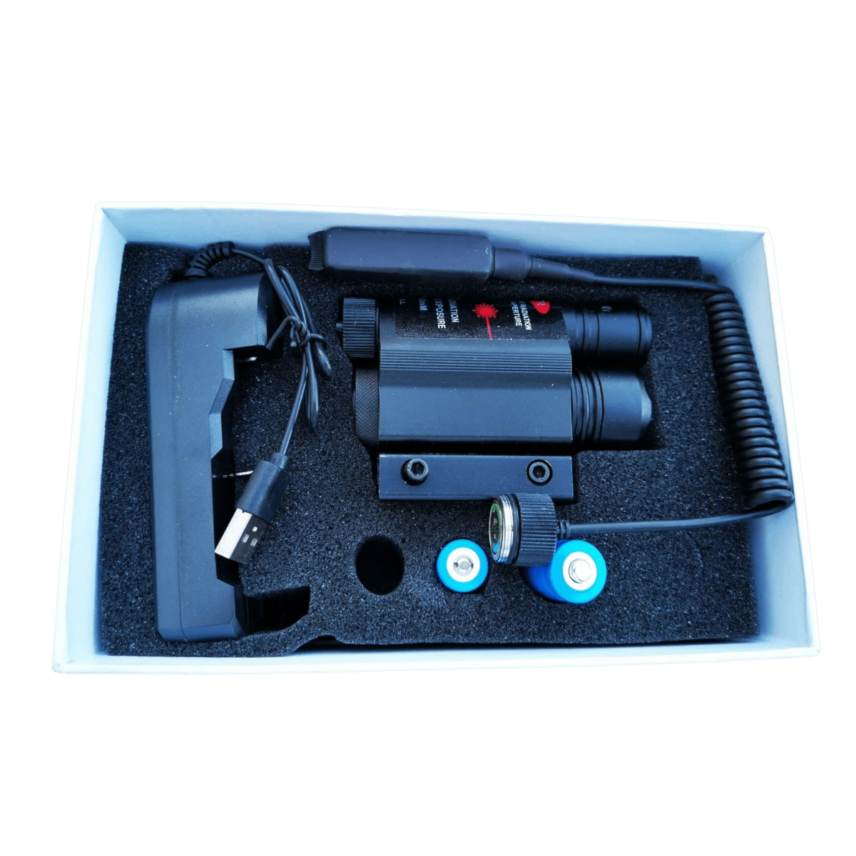 Red Dot Laser Sight With Metal Rail Torch
