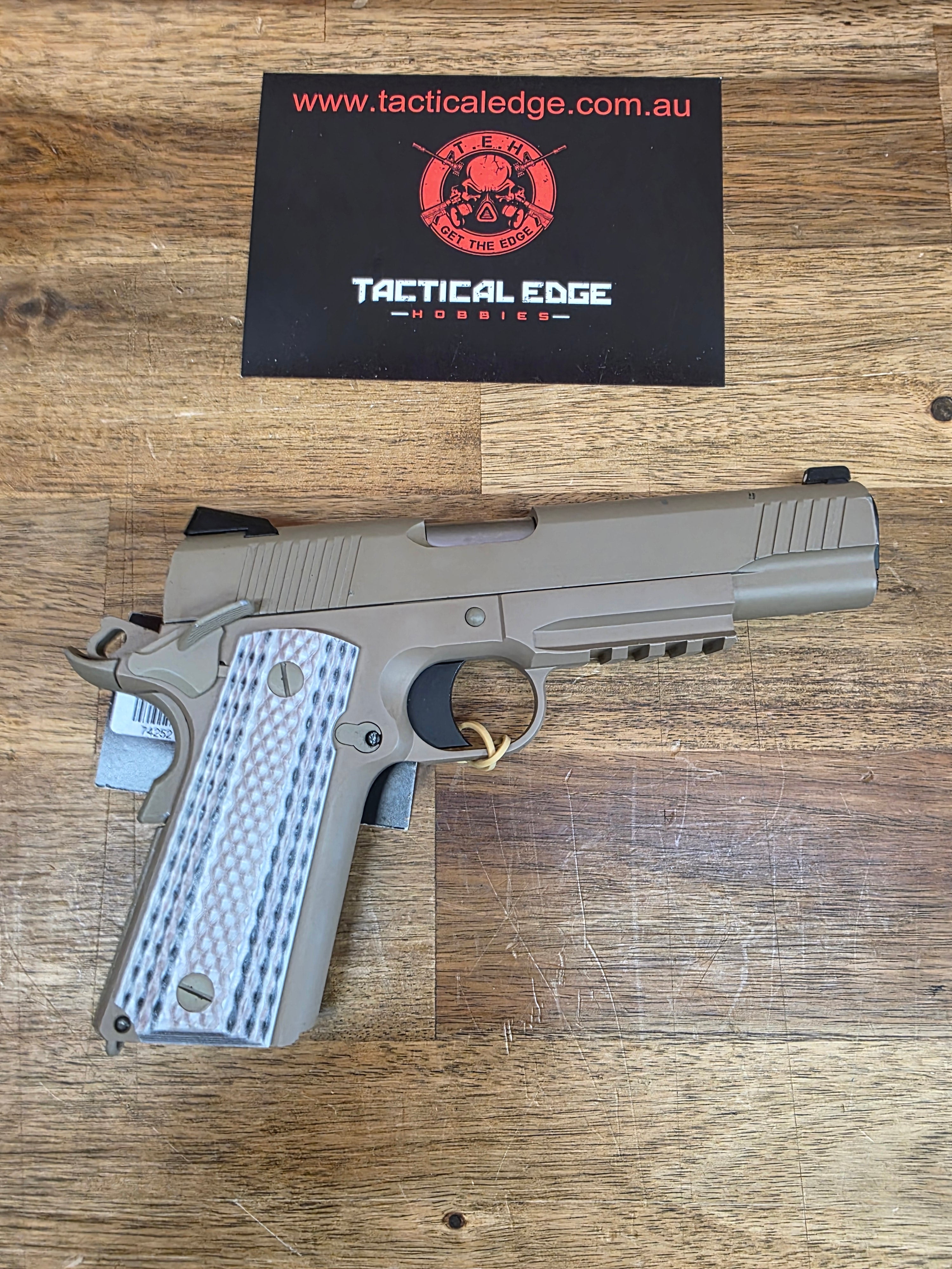 Ex Demo - WE Tech 1911 M45A1 Gelsoft Gas Blowback Gel Blaster - Tan