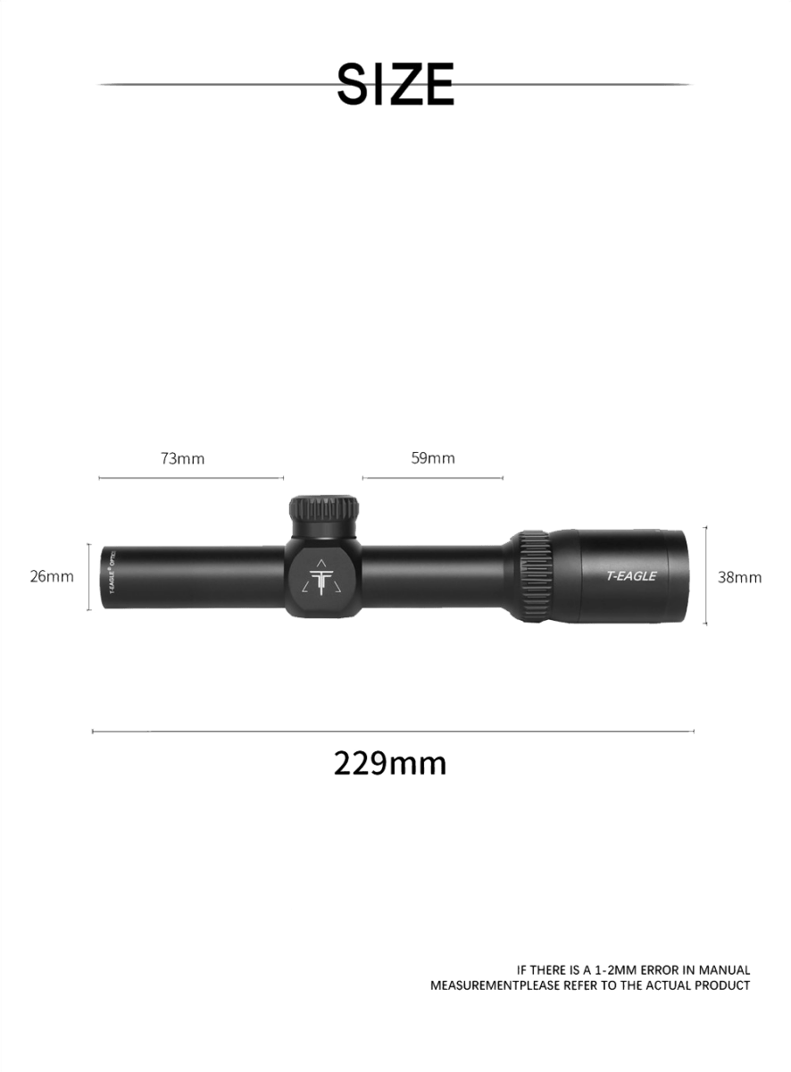 T-Eagle EO 4.5X20 wide-angle rifle scope optic – Tactical Edge Hobbies