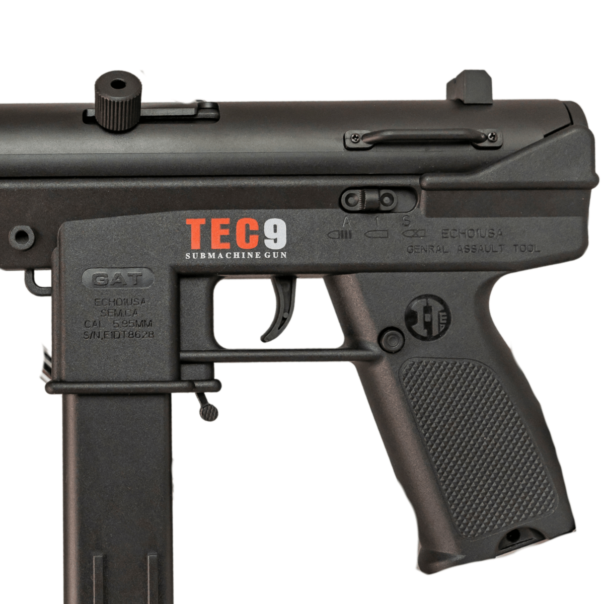 Tec-9 auto firing SMG gel blaster design - Tactical Edge Hobbies