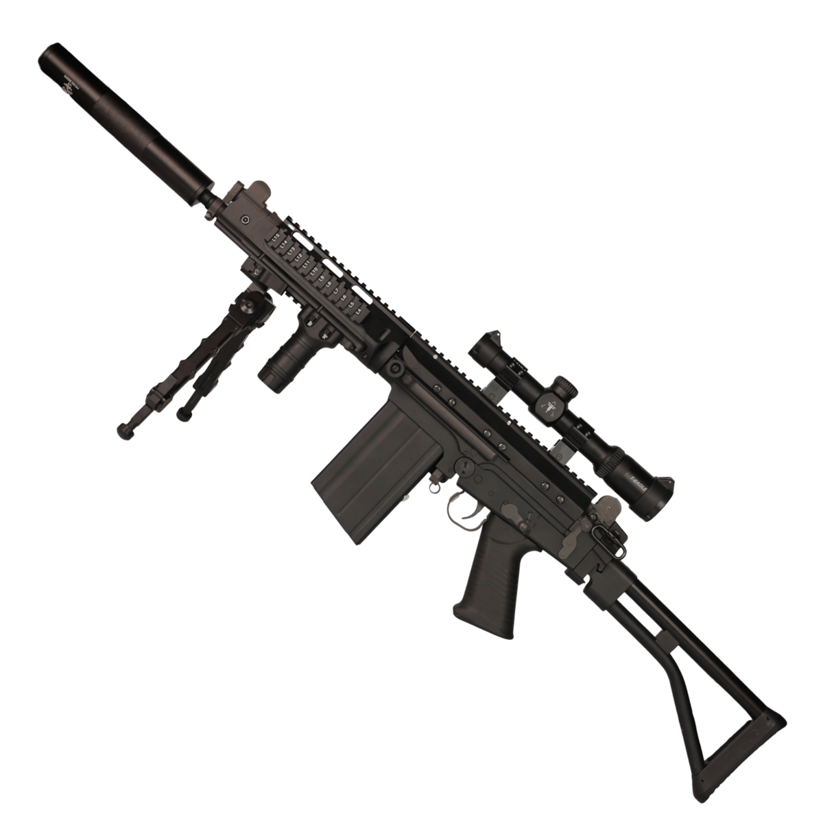 "The Necromancer” Metal FAL SA58 RIS Custom AEG Gel Blaster