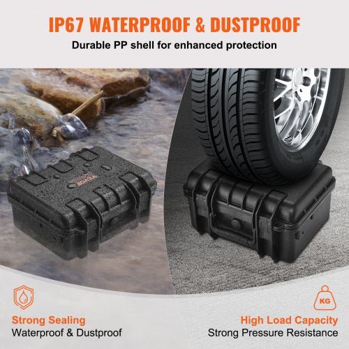 VEVOR Hard PU Foam Pistol Case Lockable Design - Tactical Edge Hobbies