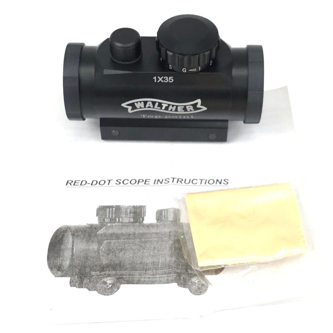 Walther 1x35 dual color red green dot sight - Tactical Edge Hobbies