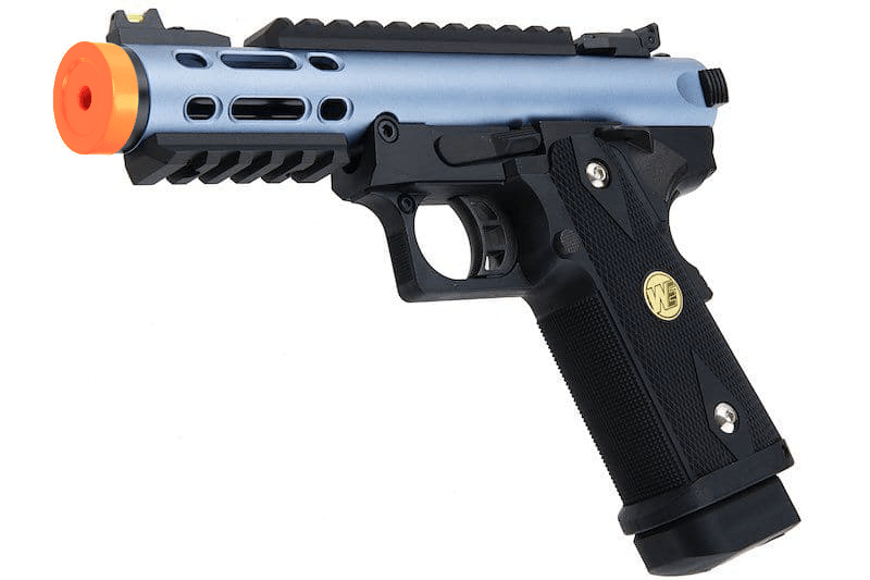 High-performance WE Galaxy Hi-Capa 5.1 Type A GBB Gel Blaster with blue slide - Tactical Edge Hobbies