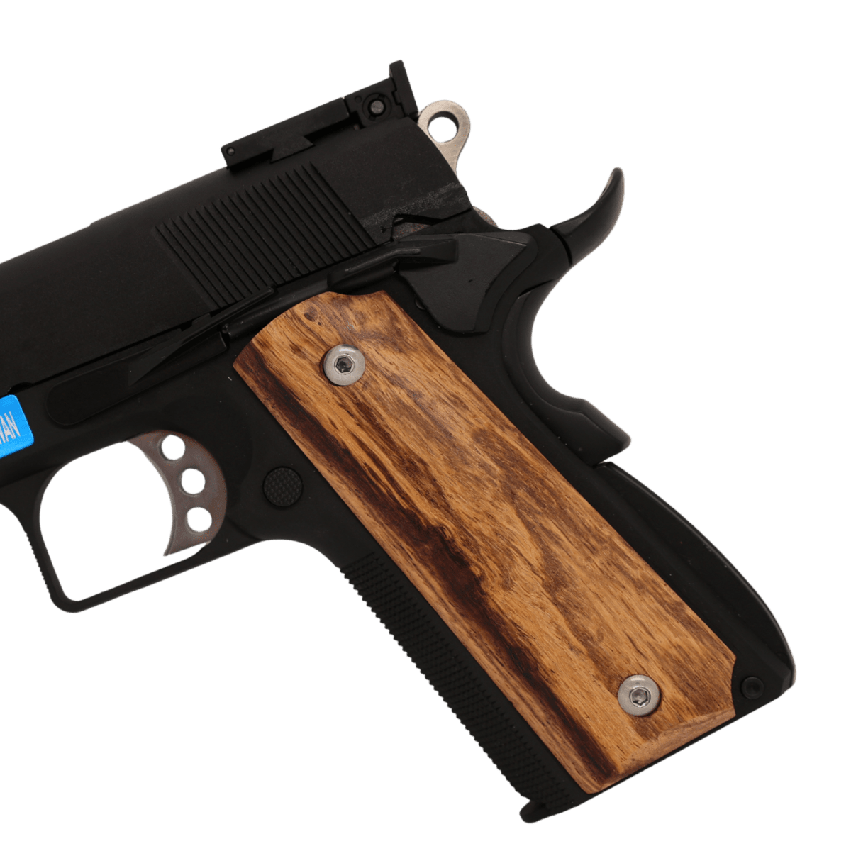 Light wood grip WE Tech 1911 gas gel blaster non rail version - Tactical Edge Hobbies