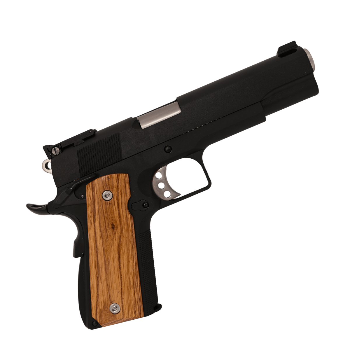 WE Tech 1911 light wood grip GBB gel blaster no rail - Tactical Edge Hobbies