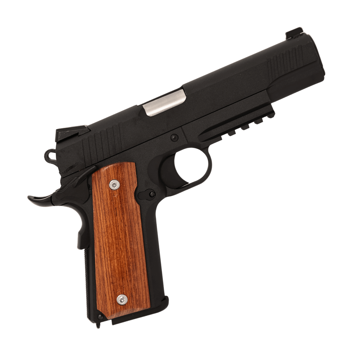 WE Tech 1911 GBB gel blaster with light wooden grip - Tactical Edge Hobbies
