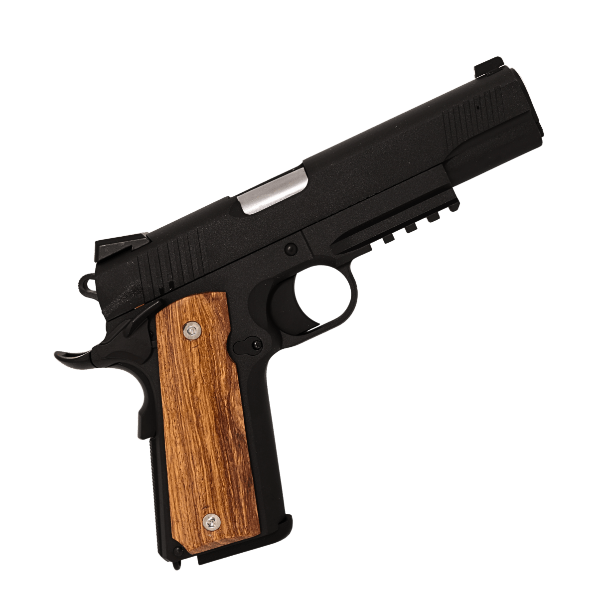 WE Tech 1911 smooth wooden grip GBB gel blaster pistol - Tactical Edge Hobbies