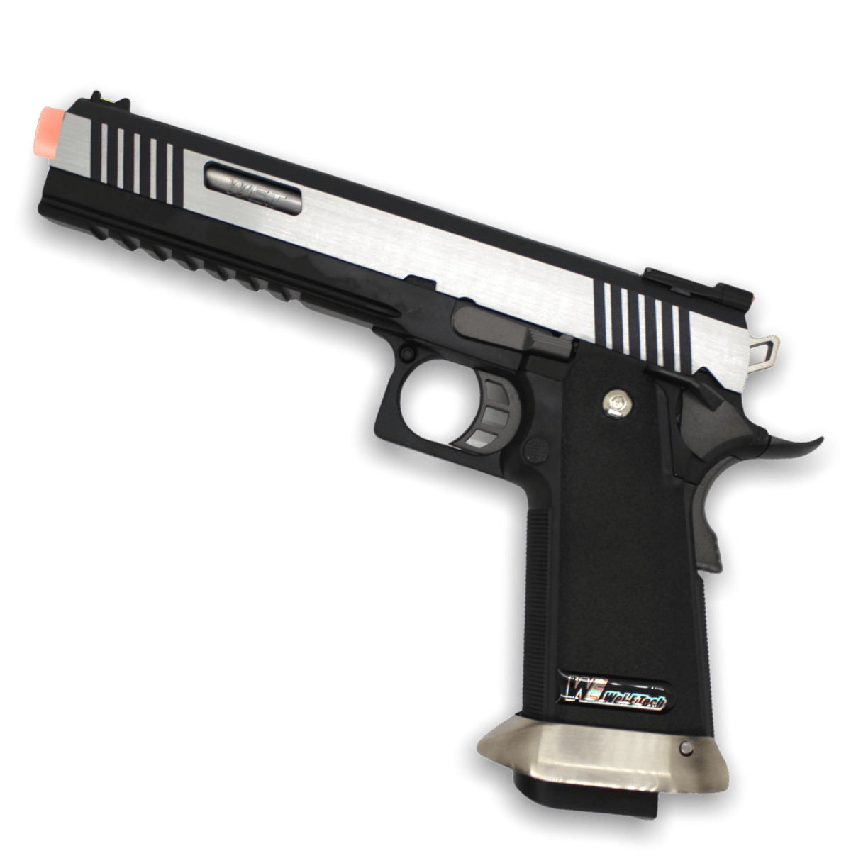 WE-Tech Hi-Capa 6" I-REX Competition Gas Blowback Gel Blaster, crafted for competitive gameplay - Tactical Edge Hobbies