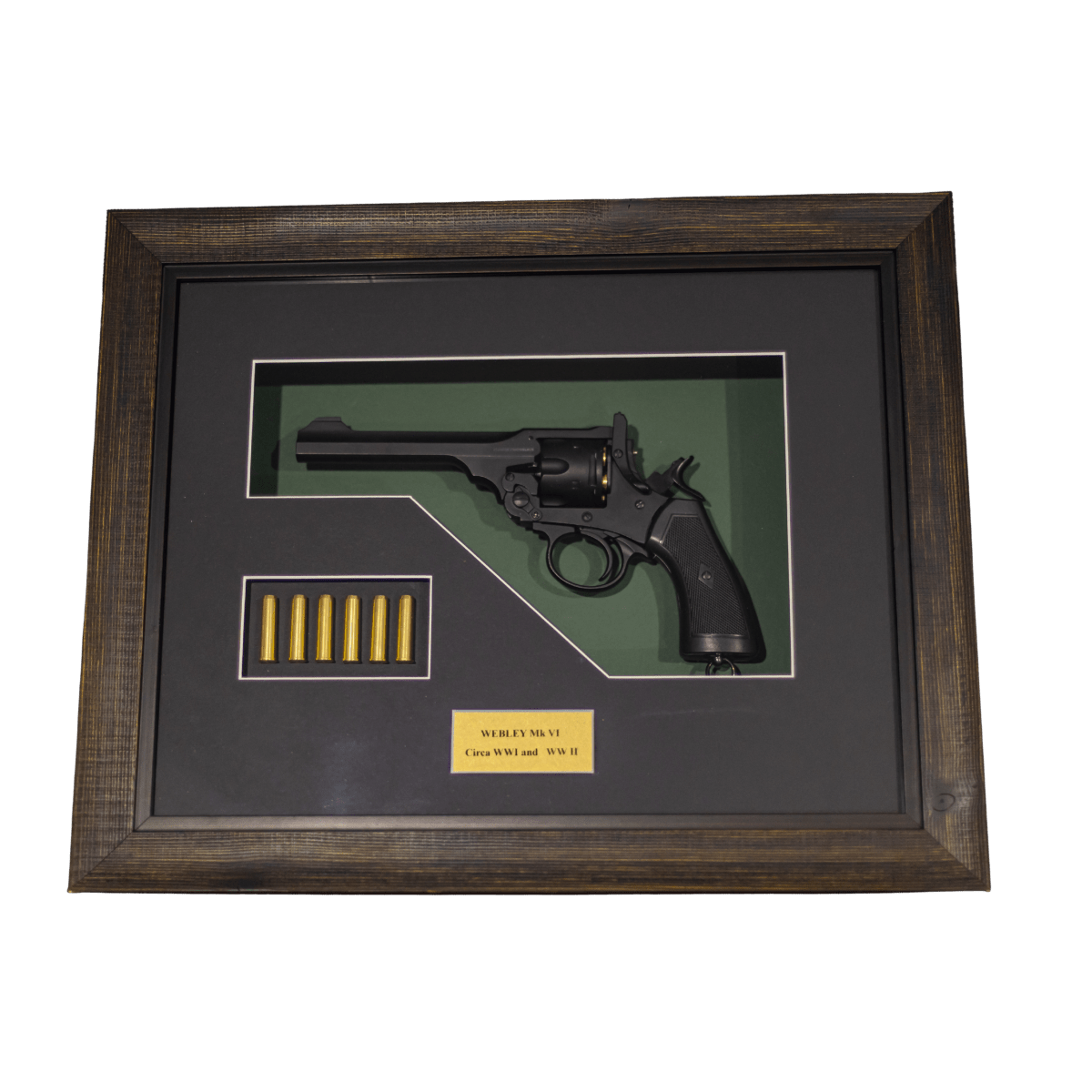 WW2 Webley Mk IV .38/200 Revolver Imitation Framed Memorabilia Military - Tactical Edge Hobbies