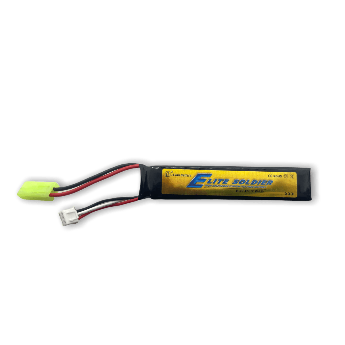 Elite Soldier 7.4V 750mah Battery with Tamiya Plug for efficient energy supply - Tactical Edge Hobbies