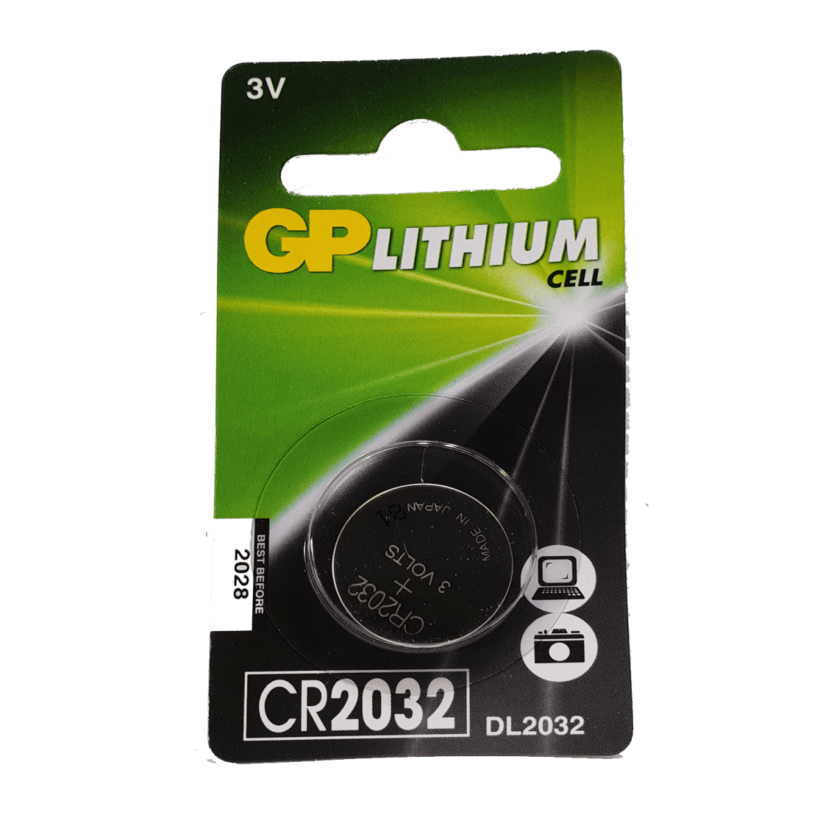 GP Lithium Cell 3V CR2032 DL2032 replacement battery - Tactical Edge Hobbies