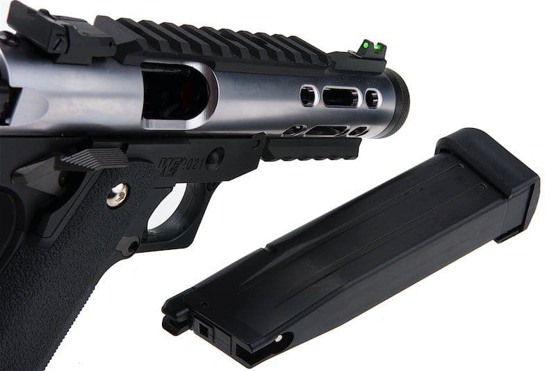 Reliable WE Galaxy Hi-Capa 5.1 Type A GBB Gel Blaster with enhanced silver slide - Tactical Edge Hobbies